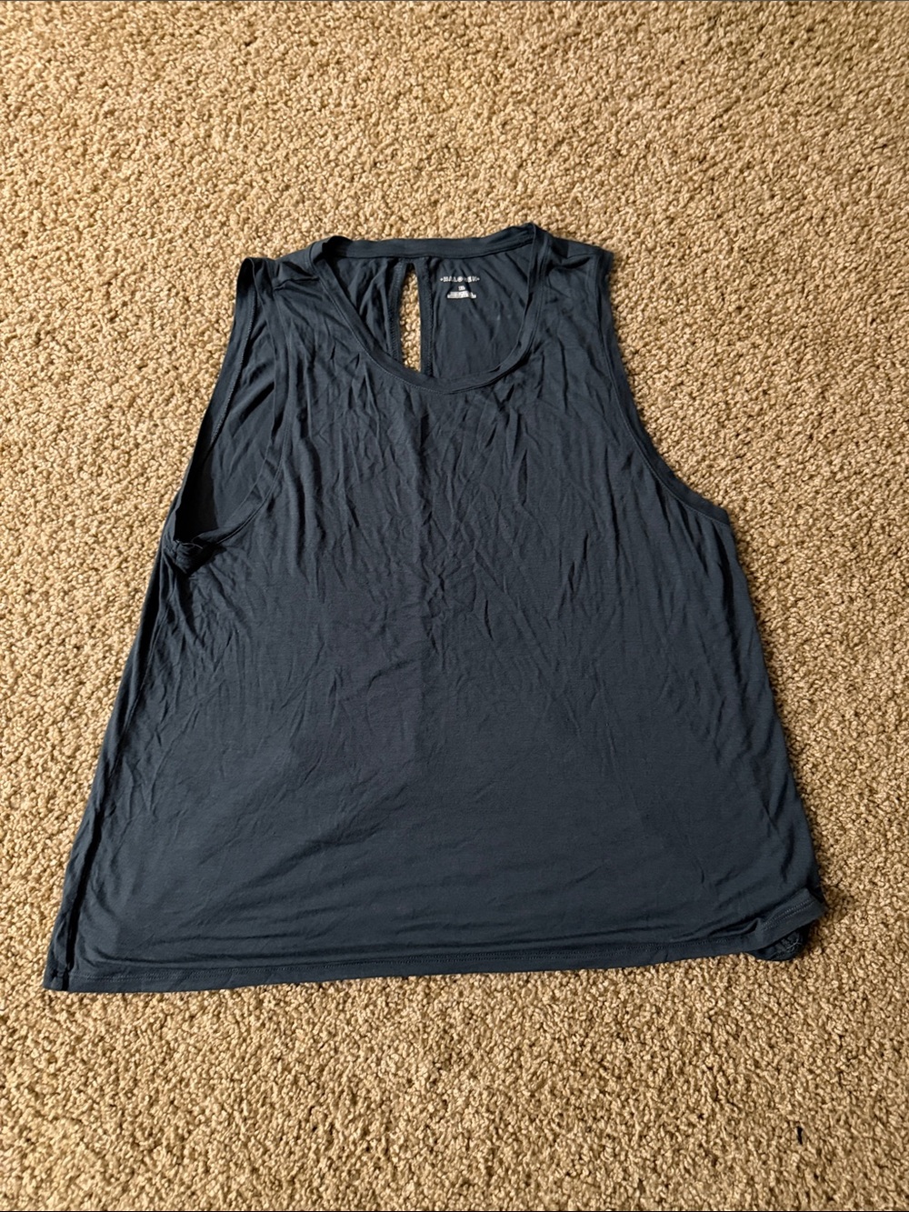 Halo Navy Scoop Neck Sleeveless Tank